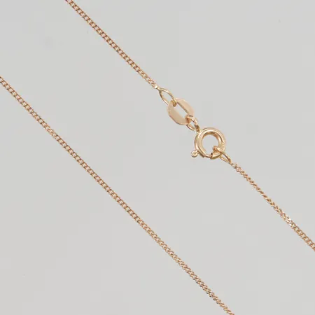 Kedja pansar 38cm, bredd:1mm, 18K 1,5g.