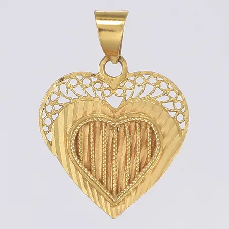 Hänge hjärta, 32x23mm, 21K Vikt: 3,8 g