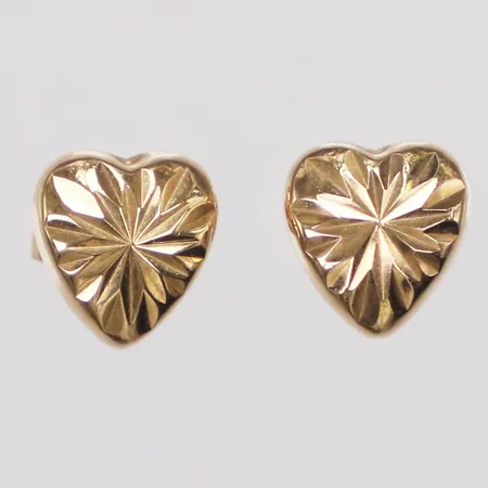 Ett par örhängen hjärtan, 7mm, 18K Vikt: 0,7 g
