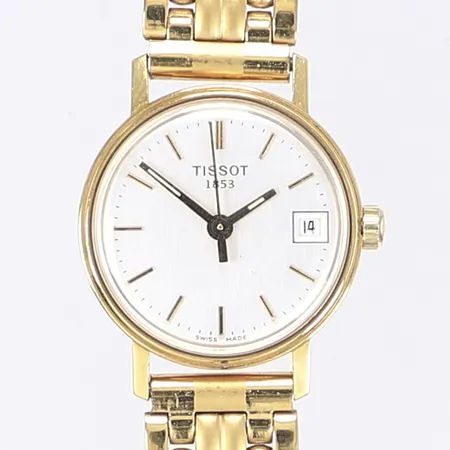 Damur Tissot Ø21mm manuell datum 18K i boett länk av oädel metall gravyr box 18K