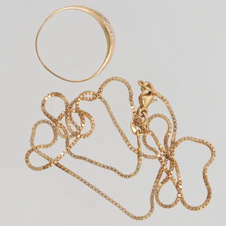 Diverse guld, defekt, 18K 5,5g.