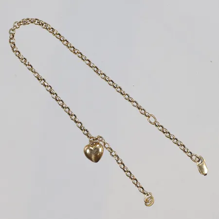 Armband med berlock, defekt, 18K Vikt: 2,7 g