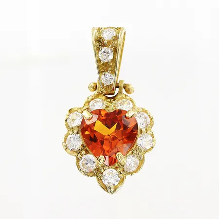 Hänge, stenar, 24x13mm, 18K. Bruttovikt: 2,9gram Vikt: 2,9 g