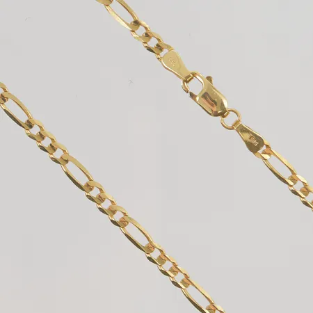 Kedja Figaro 50cm, bredd:3mm, 14K 6,7g.