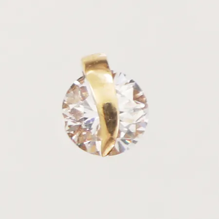 Hänge med sten, längd 7,1mm, bredd 5,9mm, 18K Vikt: 0,6 g