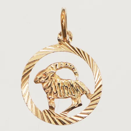 Hänge stenbock, längd 20mm, bredd 14mm, 18K Vikt: 1 g