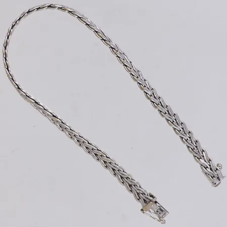 Armband, längd 19,5cm, bredd 5mm, vitguld, 18K Vikt: 15,4 g