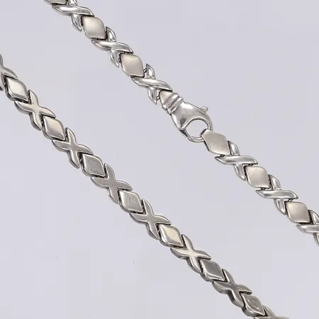 Halskedja, 43cm, bredd 5mm, silver 925/1000 Vikt: 44,4 g