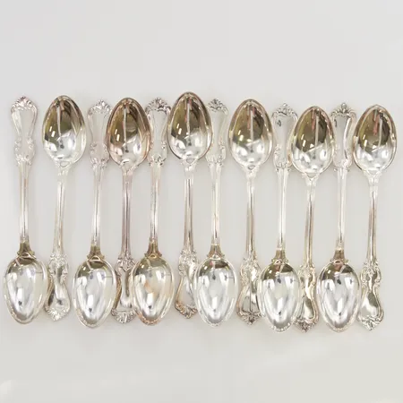 12 Kaffeskedar, 11,5cm, 830/1000 Silver 146,6g.