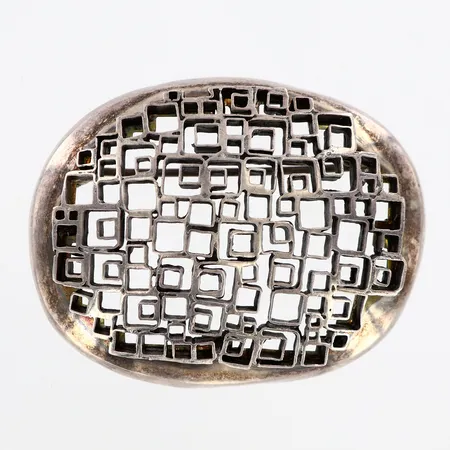 Brosch av LIISA VITALI (1918-1987) Finland , X7 (1975) STERLING silver Vikt: 12,1 g