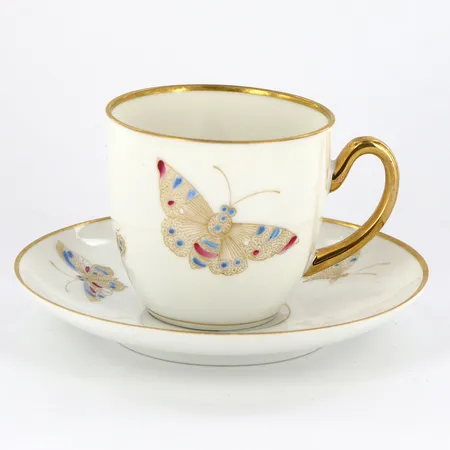 Kopp med fat, Bing & Gröndal, höjd 65mm, Ø40mm, Ø13cm, 3:e sortering Vikt: 0 g