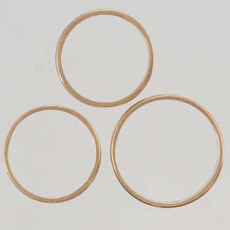 3 Ringar, gravyr, 18K 10,5g.