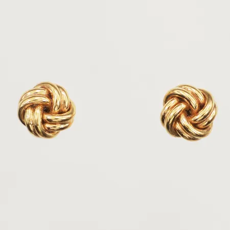 Ett par örhängen, kärleksknutar, Ø ca 9,3mm, 18K Vikt: 2,7 g