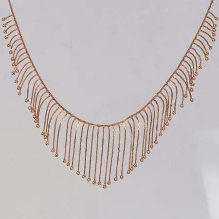 Collier, längd 40cm, bredd 1-30mm, något skevt, 18K Vikt: 10,9 g