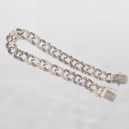 Armband Bismarck, längd 20cm, bredd 9mm, 925/1000 Silver. Vikt: 18,2 g