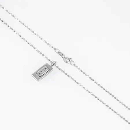 Hänge Efva Attling "Little Hope Pendant" i silver (925/1000) med kedja (fasetterad kullänk) 42 cm. Vikt: 4,9g. Nypris 1.500:-