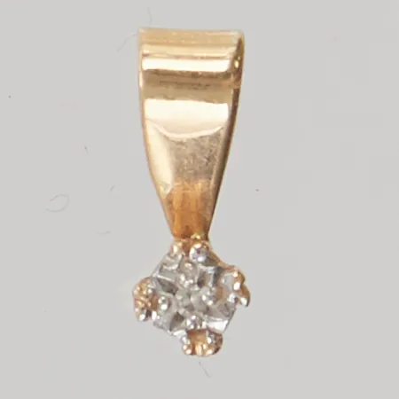 Hänge diamant ca 0,0025ct, 9mm, 18K 0,3g.