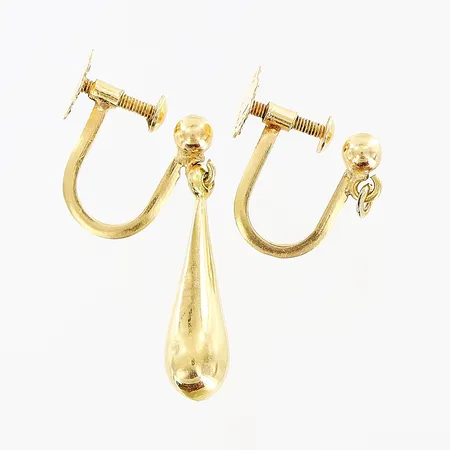 Ett par skruvörhängen, defekter, 18K. Vikt: 1,3 g