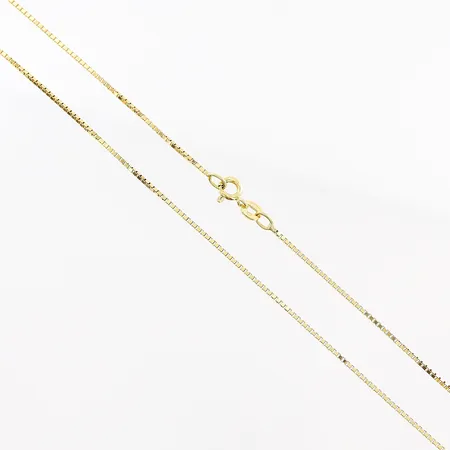 Kedja Venezia, 38cm, bredd 1mm, 18K. Vikt: 3,3 g