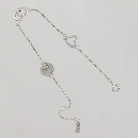 Armband Efva Attling, mini love bracelet 17/19cm, 925/1000 silver Vikt: 3,8 g