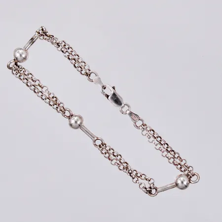 Armband längd: ca 19cm 925/1000 silver Vikt: 6,6 g