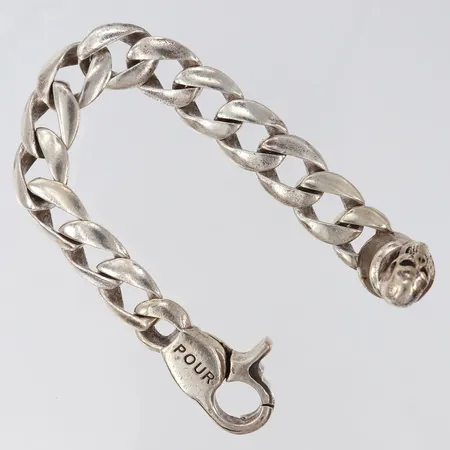 Armband, längd 20,5cm, bredd ca 15mm, 925/1000 silver Vikt: 86 g