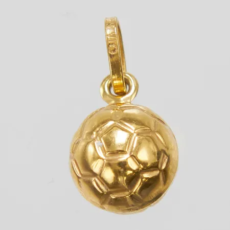 Hänge fotboll, 14,8x7,7mm, italienska stämplar, 18K Vikt: 0,5 g