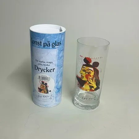Lasse Åberg Longdrink glas nr 3 höjd 15,5cm, Ø6,5cm, glas, originalbox