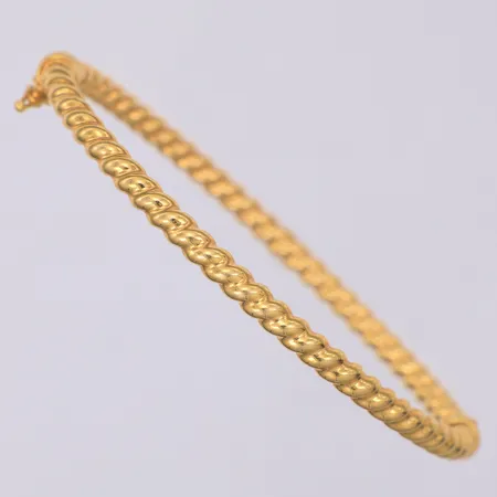 Armband ihåligt öppningsbart 65mm x 55mm, 3,9mm, GHA, 18K Vikt: 5,9 g