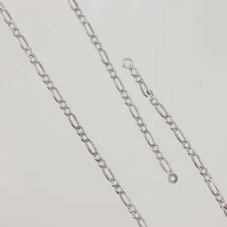 Kedja Figaro 54cm, bredd 3mm, lås saknas, silver Vikt: 7,1 g