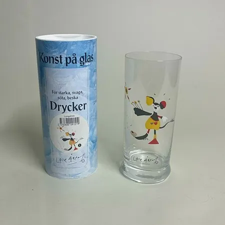 Lasse Åberg Longdrink glas nr 1 höjd 15,5cm, Ø6,5cm, glas, originalbox