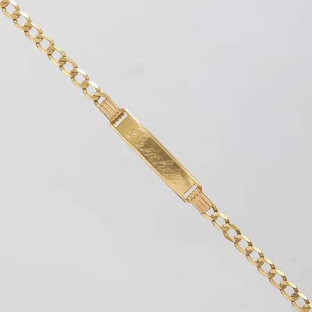 Armband med gravyr, 14K Vikt: 5,5 g
