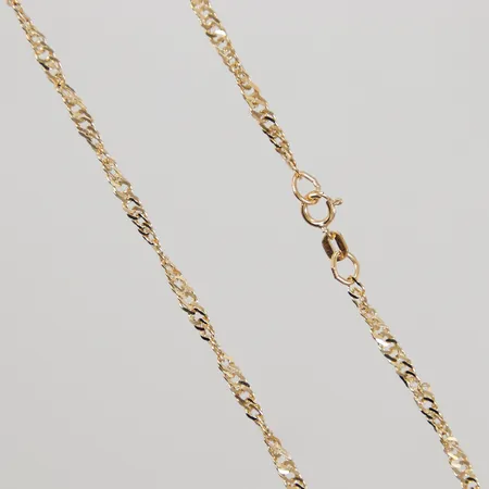 Kedja Singapore, 46cm, bredd: 3mm, 18K vikt:5,3 Vikt: 5,3 g