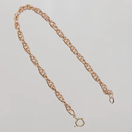 Armband 19,5cm, bredd 3,8mm, bytt lås, 14K,  Vikt: 7,3 g