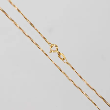 Kedja Pansar, längd ca 43,6cm, bredd 1mm, 18K Vikt: 2,5 g