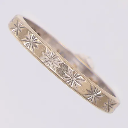 Ring mönstrad stl 18½, vitguld, gravyr, Flemming Uziel AB, 18K Vikt: 2,4 g