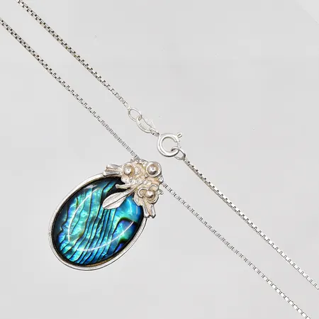 Kedja Venezia, 46cm, bredd 1,1mm, hänge 20x34mm, silver 925/1000 Vikt: 8,1 g