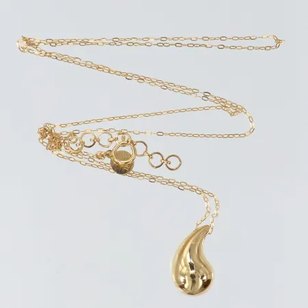 Collier med hänge, knutar, 18K. Vikt: 1,5 g