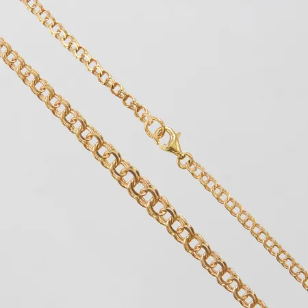 Collier doserad Bismarck, längd: 42,2cm, bredd: 3-5mm, svenska stämplar, 18K Vikt: 7,5 g