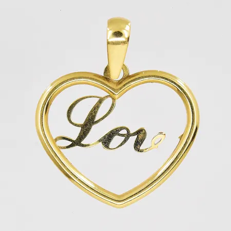 Hänge hjärta, defekt, 18K Vikt: 0,5 g