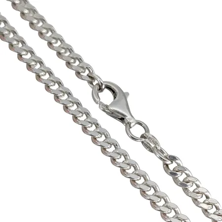 Halskedja Pansar, silver 925/1000, Guldfynd/GHA, längd 45,5 cm, bredd 4,2 mm, fint skick Vikt: 20,8 g