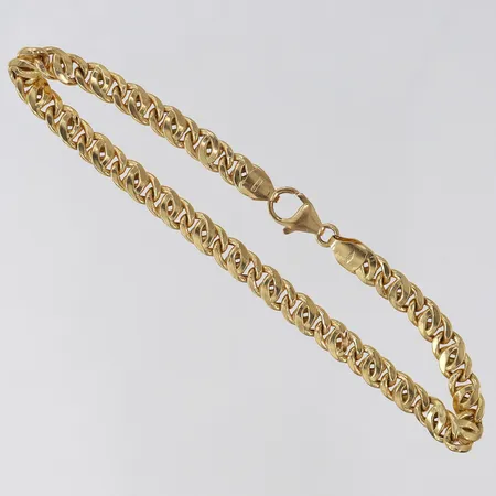 Armband, längd 22,5cm, bredd ca 5mm, något defekt vid länk, 18K Vikt: 12,1 g