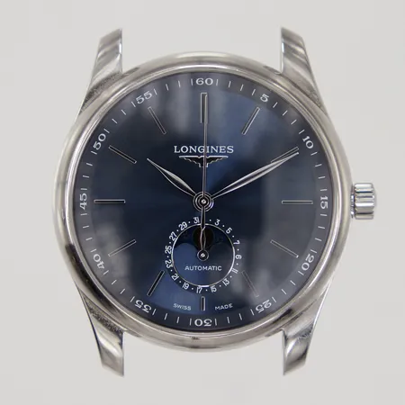 Herrur Longines Master Collection Moonphase, stål, automatisk, datum, månfas, Ø 40mm, ref: L2.909.4, serienummer: 53396930, viklås, ref: L639119706, stål 18mm, utan armband, inga andra tillbehör