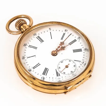 Defekt mormorsur i 18K guld. Bruttovikt: 40,0g.