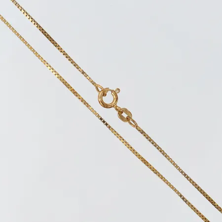 Kedja Venezia, längd 36cm, bredd ca 1mm, förgylld, Balestra 925/1000 silver  Vikt: 2,4 g