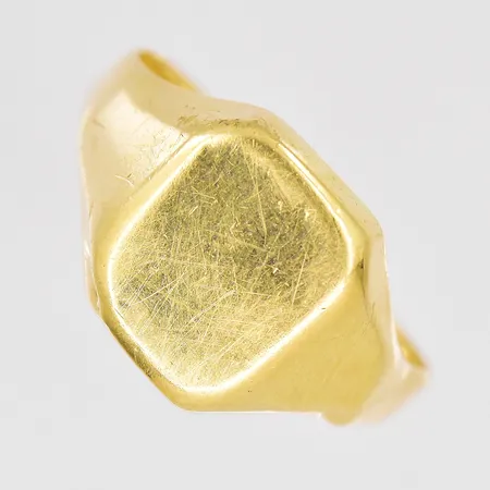 Klackring, stl 19½, bucklig skena, ihålig, 18K Vikt: 2,8 g