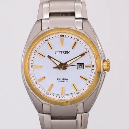 Damur Citizen Eco-drive titan safirglas Ø30mm, datum, refnummer: E011-S080762