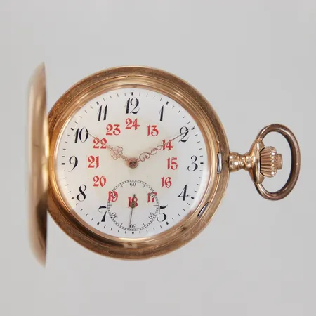 Savonette, 14K, Ø53mm, innerboett i metall, gravyr, monogram, Bruttovikt: 94,5g.