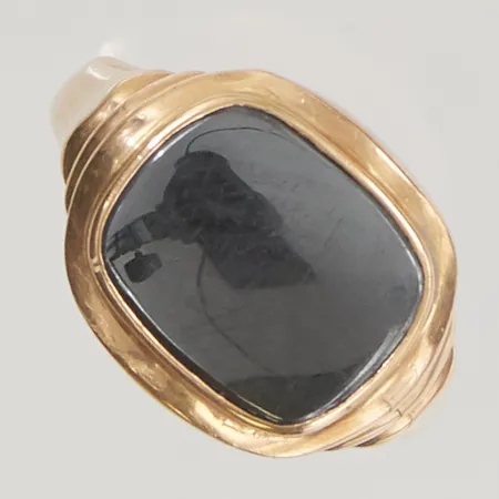 Klackring hematit Ø19¾, bredd:16mm, 18K 6,2g.