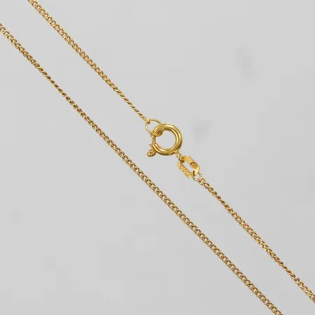 Kedja Pansar, längd ca 50cm, bredd 1mm, 18K Vikt: 2,4 g